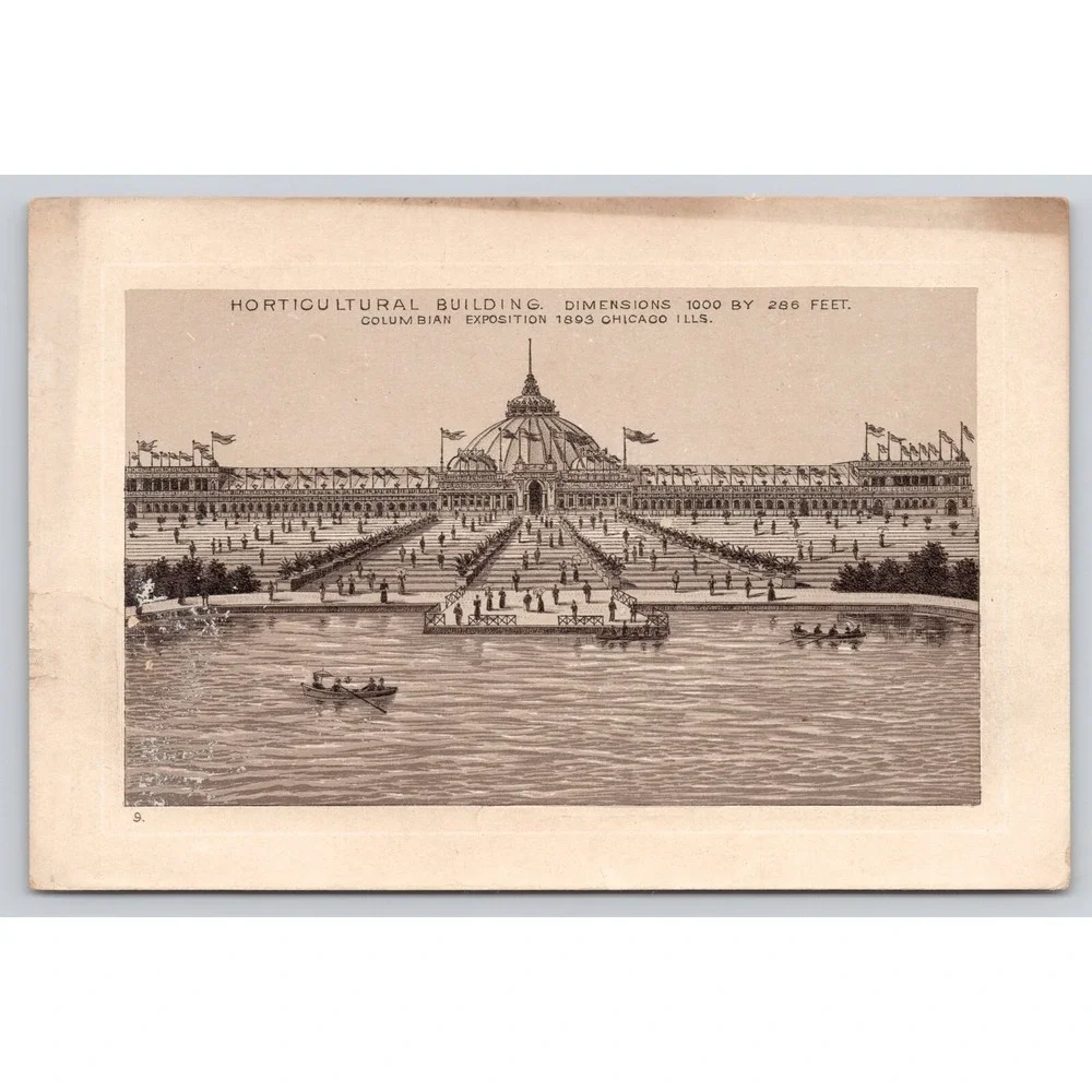 VTG Jersey‎ Coffee Victorian Trade Card Horticultural Building See Description